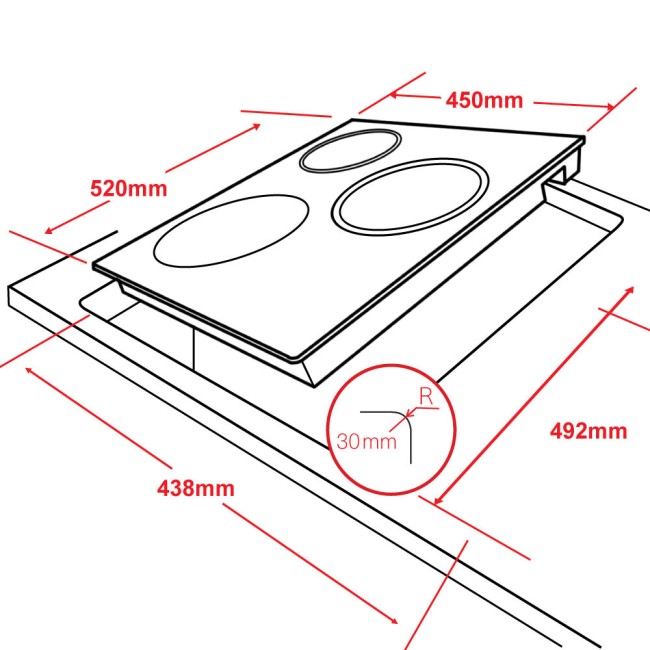 Встраиваемая электрическая варочная панель Ginzzu HCC-351