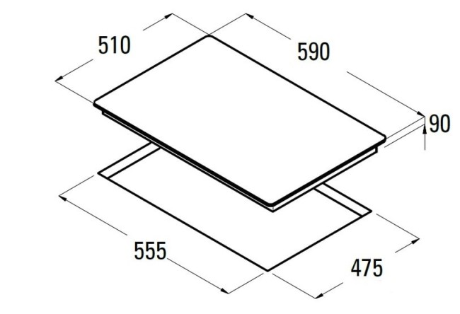 Встраиваемая газовая варочная панель Cata 604 CP Встраиваемая газовая варочная панель Cata 604 CP