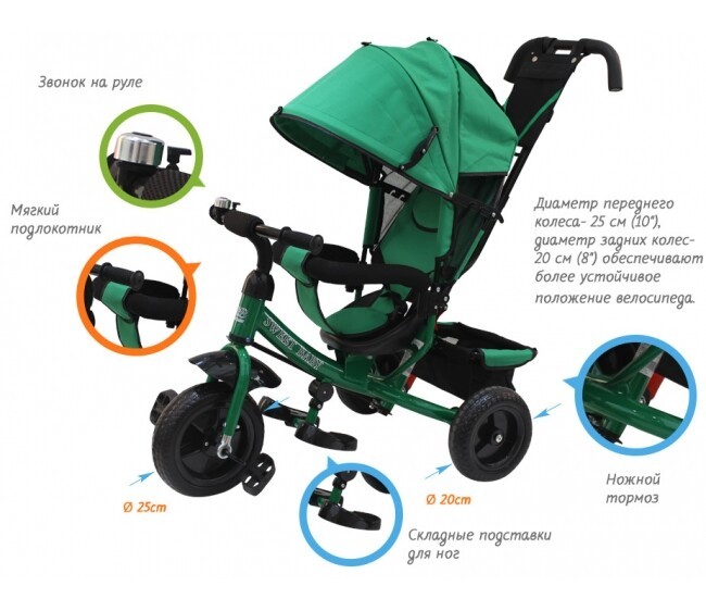 Велосипед Sweet Baby Mega Lexus Trike 8/10 EVA green