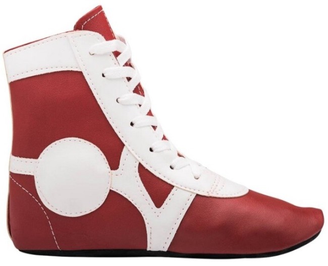 Обувь для самбо Rusco sport SM-0102 кожа красный 30