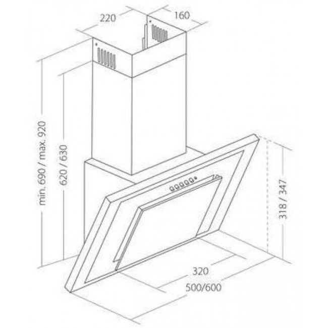 Каминная вытяжка Akpo Nero WK-4 eco line 60 WH