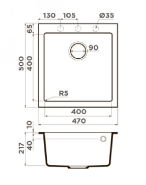 Кухонная мойка Omoikiri Bosen 47-BE ваниль