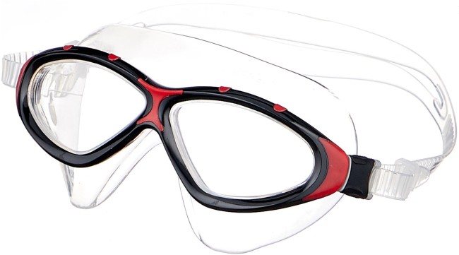 Очки-полумаска для плавания Atemi Z402 силикон (чёрн/красн)