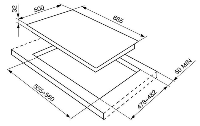 Встраиваемая газовая варочная панель Smeg SR975XGH Встраиваемая газовая варочная панель Smeg SR975XGH