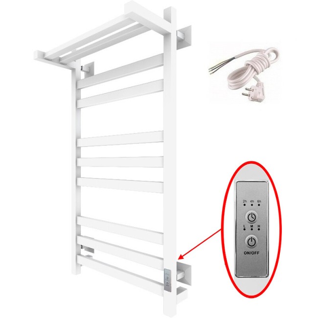 Полотенцесушитель Тругор Пэк сп 21 кв П 80х50 белый ВГП ( 00-00043123)