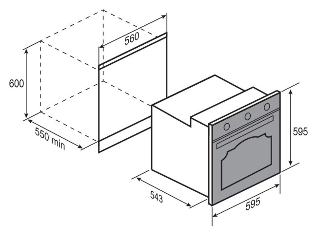 Встраиваемый электрический духовой шкаф Zigmund & Shtain E 161 B