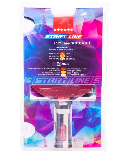 Ракетка для настольного тенниса Start Line Level 600 (12704) Ракетка для настольного тенниса Start Line Level 600 (12704)