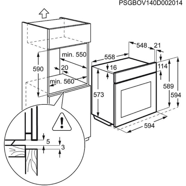 Встраиваемый электрический духовой шкаф Electrolux EOB 53434 AK