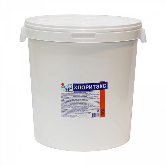 Гранулы для дезинфекции воды Маркопул Кемиклс ХЛОРИТЭКС М75 25 кг