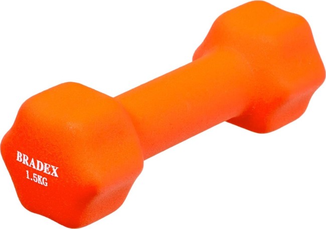 Гантель неопреновая Bradex SF0541 1.5кг оранжевая