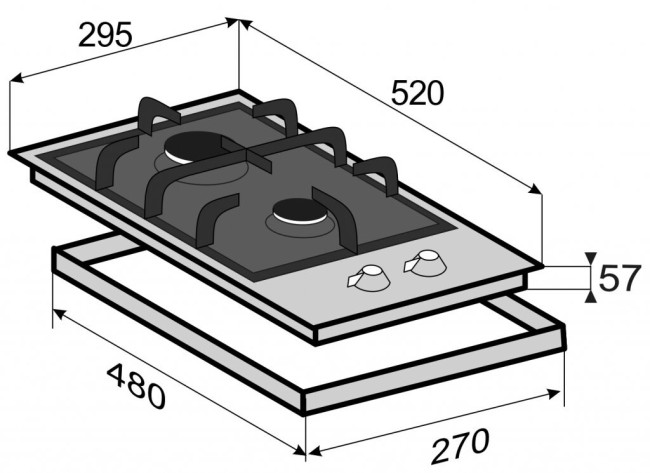 Встраиваемая газовая варочная панель Zigmund & Shtain MN 14.31 S Встраиваемая газовая варочная панель Zigmund & Shtain MN 14.31 S