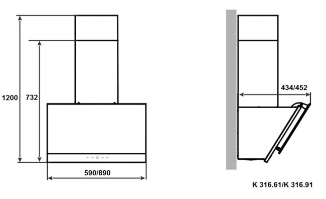 Каминная вытяжка Zigmund & Shtain K 316.61 B Каминная вытяжка Zigmund & Shtain K 316.61 B