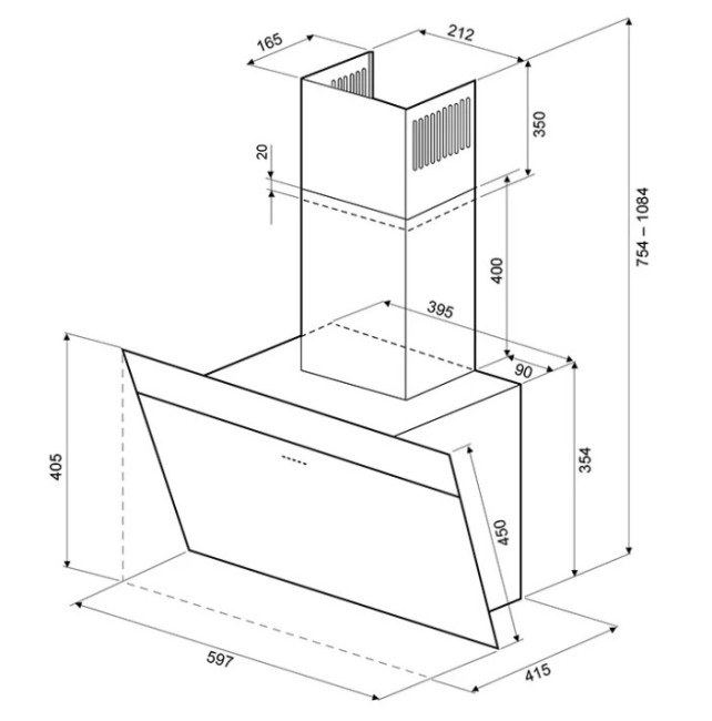 Каминная вытяжка Kronasteel Kristen S 600 white/inox
