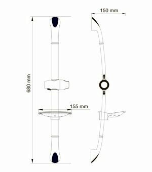 Душевая штанга WasserKraft A006 Душевая штанга WasserKraft A006