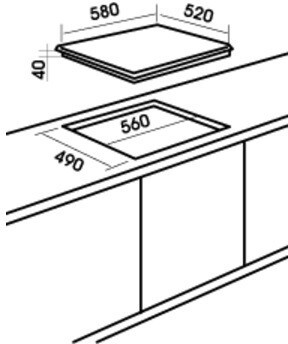Встраиваемая газовая варочная панель MBS PG-608WH
