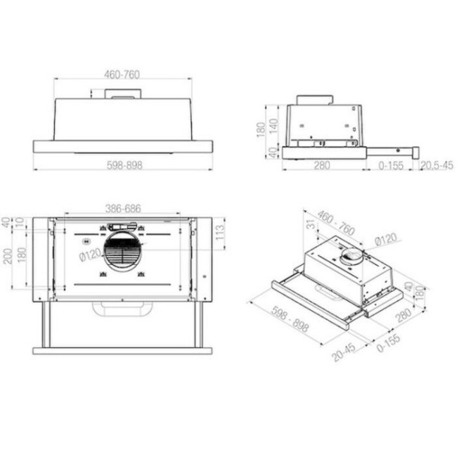 Встраиваемая вытяжка Whirlpool AKR 749 NB