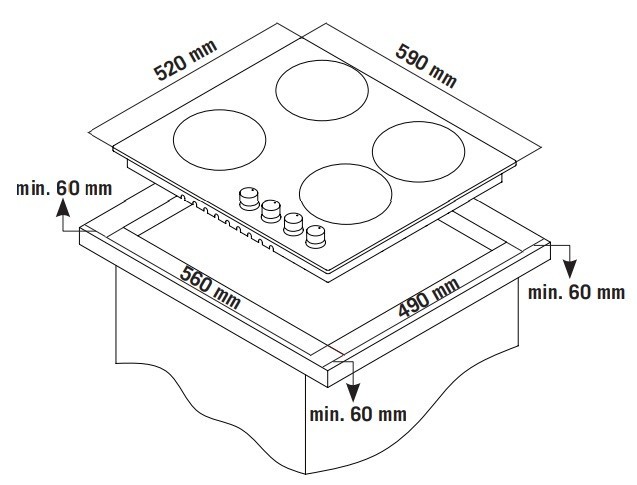 Встраиваемая газовая варочная панель Zigmund & Shtain GN 238.61 W Встраиваемая газовая варочная панель Zigmund & Shtain GN 238.61 W