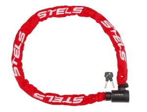Цепь-замок Stels 85803 (1200мм) D6мм красный