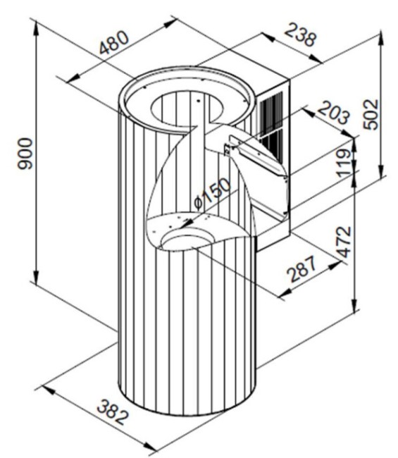 Каминная вытяжка Maunfeld Adelaide 39 Wall Pink gold Каминная вытяжка Maunfeld Adelaide 39 Wall Pink gold