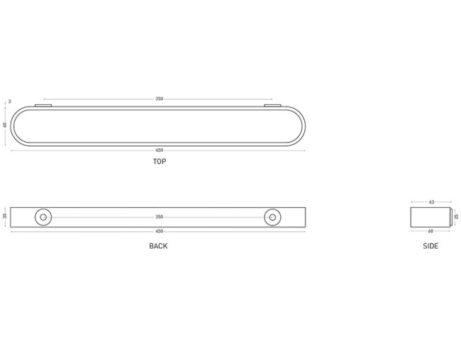 Полотенцедержатель Cielo ACCESSORIES (ACPT45NM) черный матовый