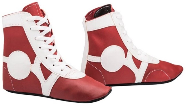 Обувь для самбо Rusco sport SM-0102 кожа красный 31