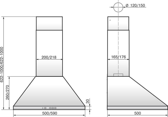 Каминная вытяжка Elikor Вента 50Н-430-К3Д