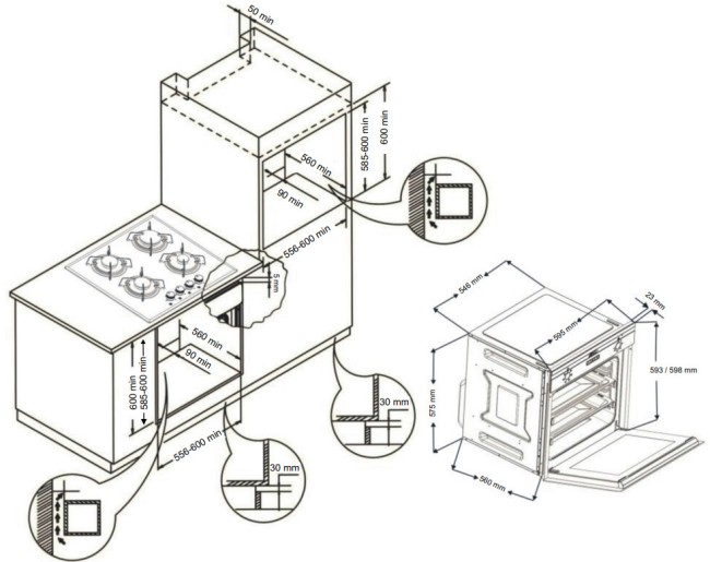 Встраиваемый духовой шкаф электрический Vard VOE564B