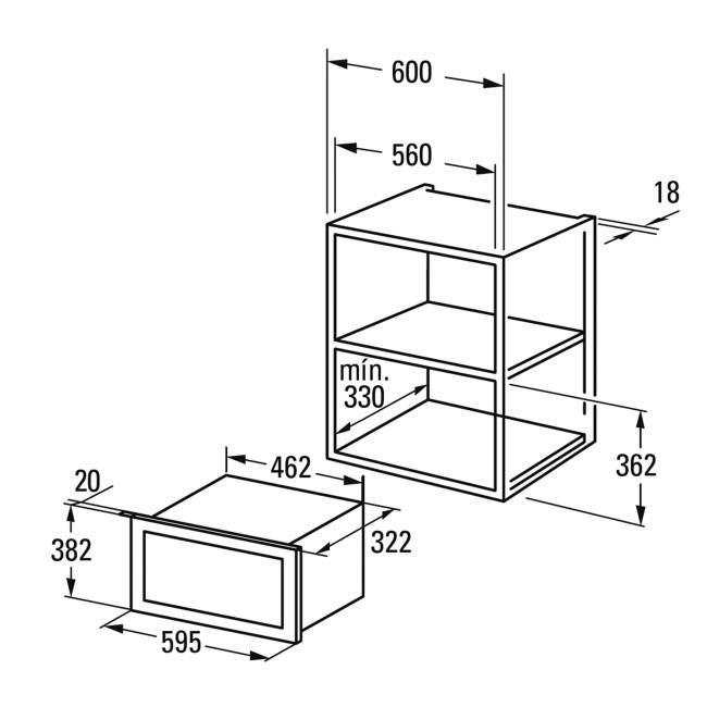 Встраиваемая микроволновая печь Cata MMA 20 X
