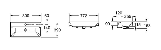Раковина Roca Oleta 3274C500Y Раковина Roca Oleta 3274C500Y