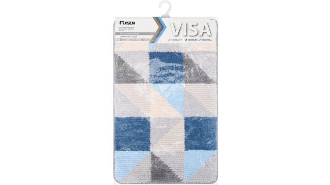 Коврик для ванной Fixsen Visa серо-голубой (FX-5005X) Коврик для ванной Fixsen Visa серо-голубой (FX-5005X)
