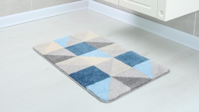 Коврик для ванной Fixsen Visa серо-голубой (FX-5005X) Коврик для ванной Fixsen Visa серо-голубой (FX-5005X)