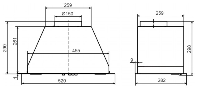 Встраиваемая вытяжка Elikor Kitchen BF 5634 Q0 Встраиваемая вытяжка Elikor Kitchen BF 5634 Q0