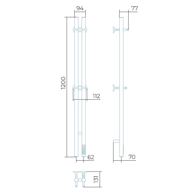 Полотенцесушитель электрический Larusso Прайм П3 (4670078536686)