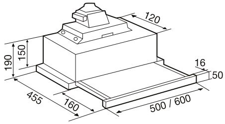 Встраиваемая вытяжка Korting KHP 5610 W