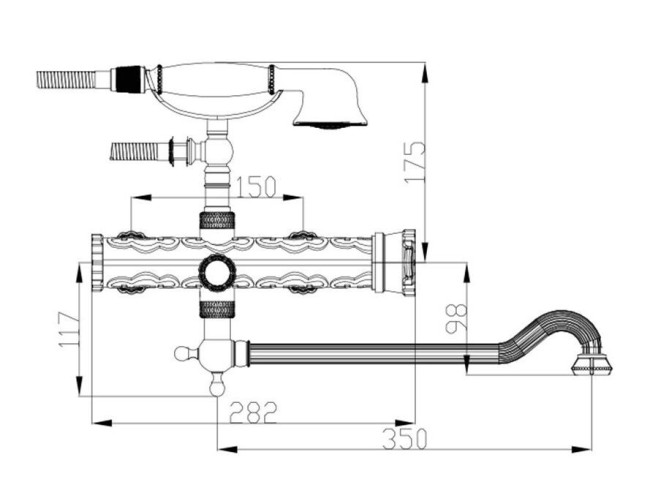 Носик для ванны ZorG NS-BR