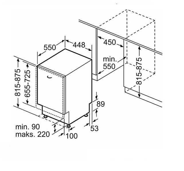 Встраиваемая посудомоечная машина Siemens SR 85EX05ME