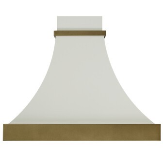 Каминная вытяжка Elikor Ар-Деко 60 слоновая кость муар/бронза