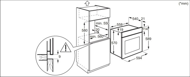 Встраиваемый электрический духовой шкаф Electrolux EOD5C70BX