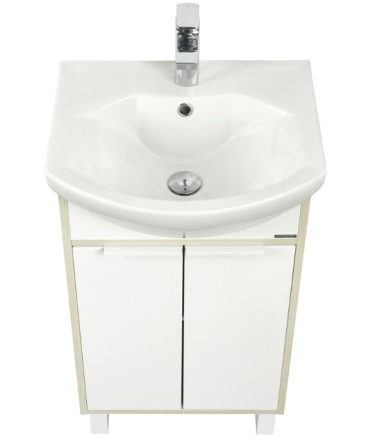 Тумба под раковину Aquaton Рико 50 (1A212401RIB90) белый/ясень фабрик