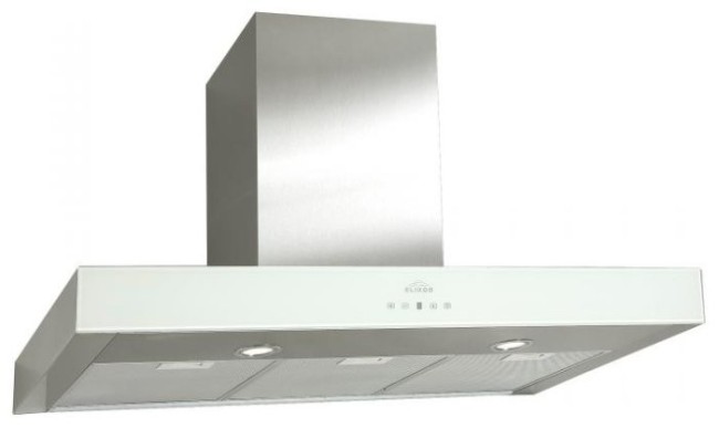 Каминная вытяжка Elikor Агат 60 нержавейка/белый