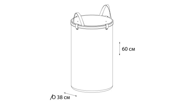 Корзина для белья Fixsen коричневая (FX-1034)