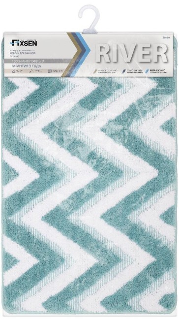 Коврик для ванной Fixsen River голубой (FX-5004C) Коврик для ванной Fixsen River голубой (FX-5004C)
