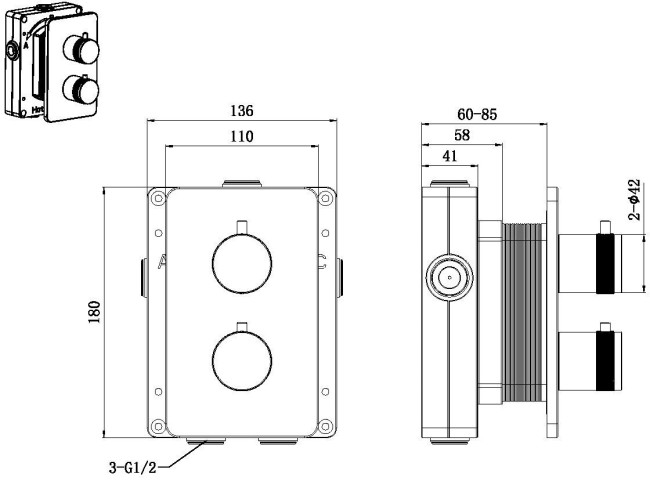 Смеситель термостатический Allen Brau 5.31113-31 Смеситель термостатический Allen Brau 5.31113-31