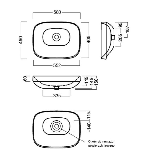 Раковина Hatria YXXA01 Раковина Hatria YXXA01