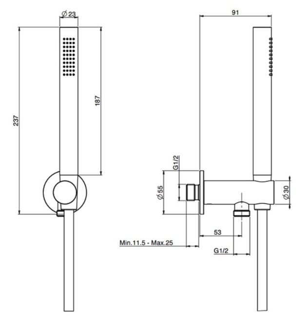Душевой гарнитур Fima Carlo Frattini F2287/4NOTCR