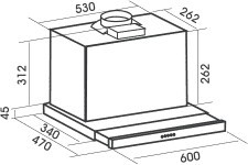 Встраиваемая вытяжка MBS Gardenia 160 inox