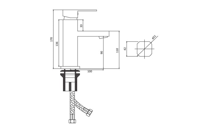 Смеситель для раковины Славен СЛ-ОД-Н10