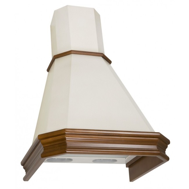 Каминная вытяжка Elikor Пергола 60 золотой антик/бук орех