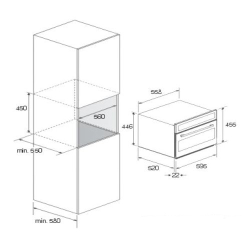 Встраиваемая микроволновая печь Lofra FMRNM66ME gold
