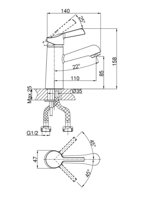Смеситель для раковины D&K Rhein Schiller DA1462101